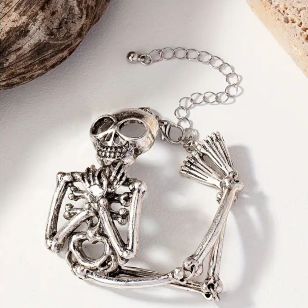 Skeleton bracelet silvertone - Picture 4 of 6